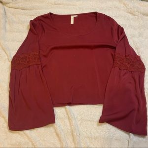 Mind Code Red Long Sleeve Crop